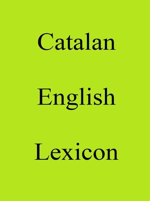 cover image of Catalan English Lexicon